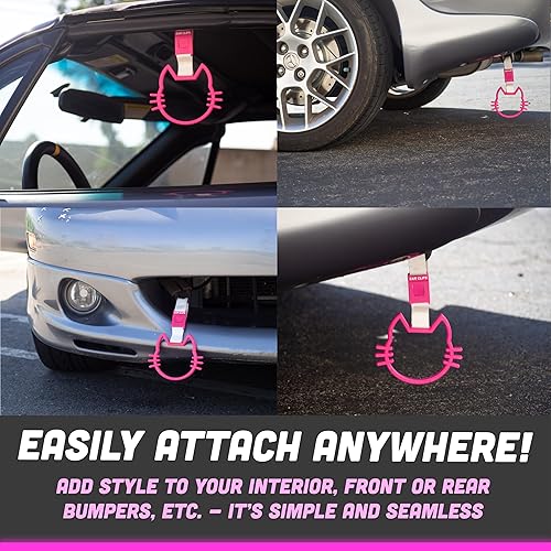 Miniatura 2 de Anillo Tsurikawa  Accesorio de automóvil para gatito  Clip en cualquier lugar  Manijas interiores, parachoques trasero, parrilla delantera, etc.