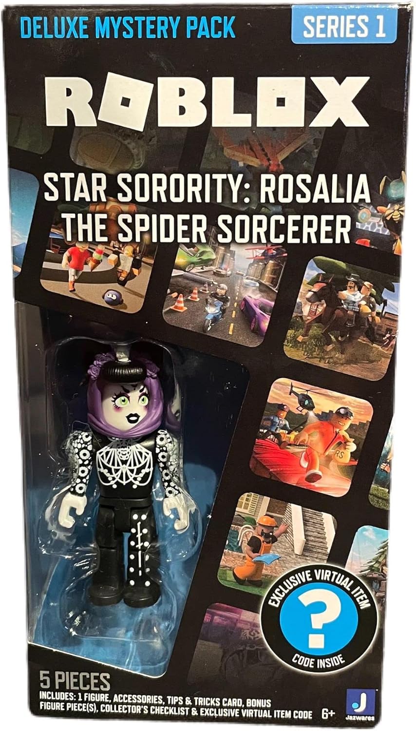 Roblox Deluxe Mystery Pack Action Figure Series 1 – Includes Exclusive Virtual Item (Choose Figure) (Rosalia The Spider Sorcerer) Roblox Deluxe Mystery Pack Action Figure Series 1 – Includes Exclusive Virtual Item (Choose Figure) (Rosalia The Spider Sorcerer)