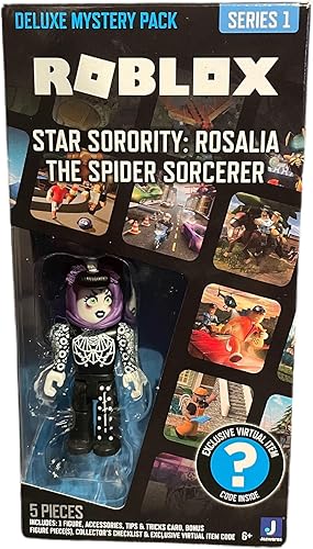 Roblox Deluxe Mystery Pack - Figura de acción serie 1, incluye un artículo virtual exclusivo (elige figura) (Rosalia The Spider Sorcerer) disponible en Yaxa Colombia