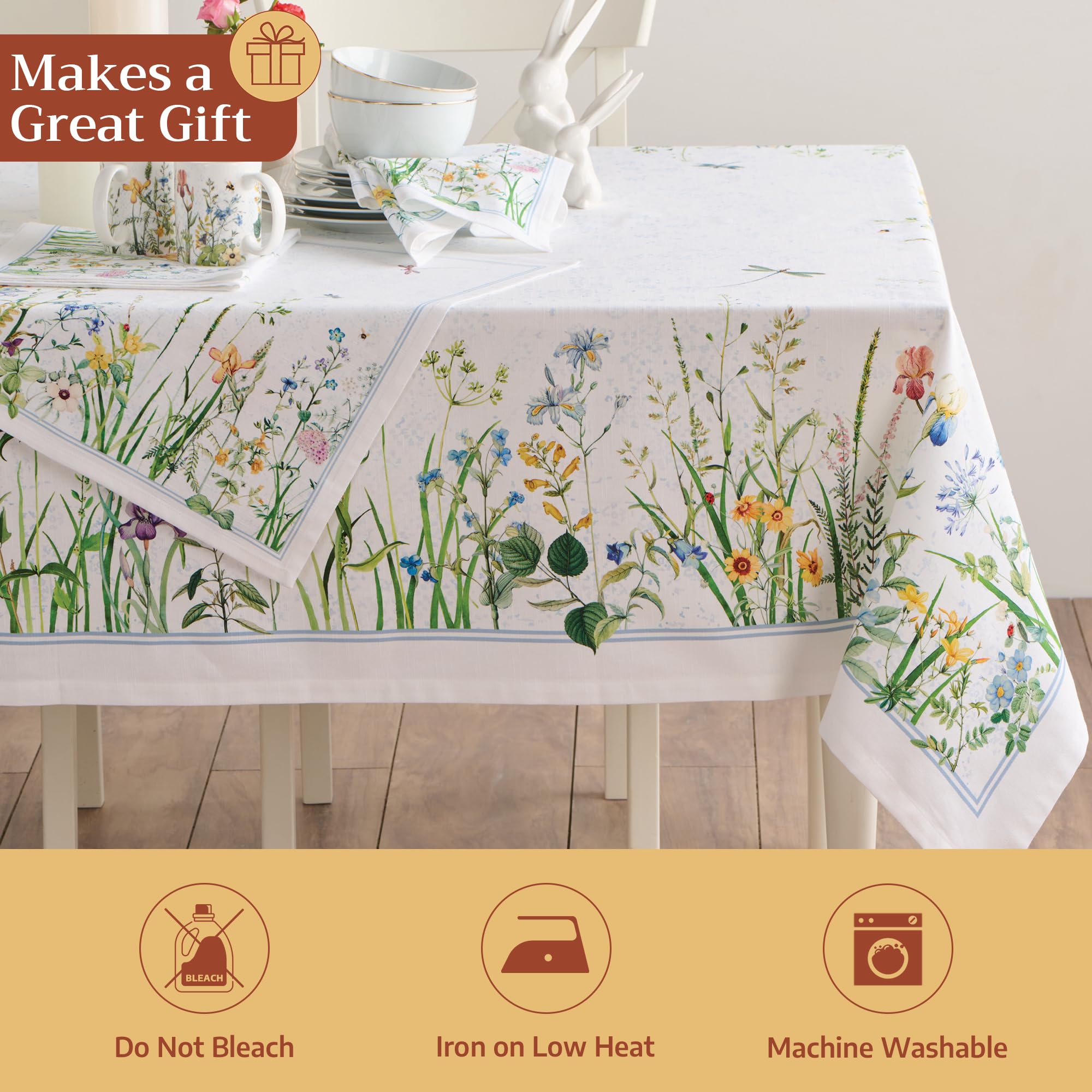 Amazon.com: Maison d' Hermine Table Cloth Rectangle Table 100
