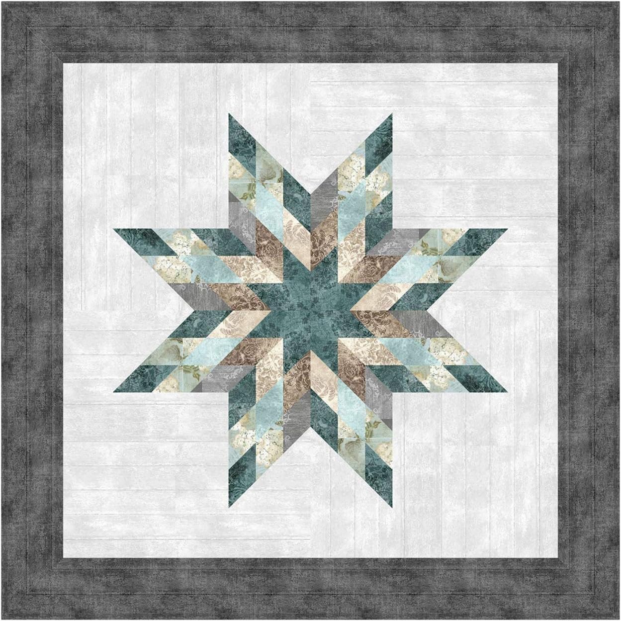 Hoffman Quilt Kits Farmhouse Star 40in x 40in,Traditional
