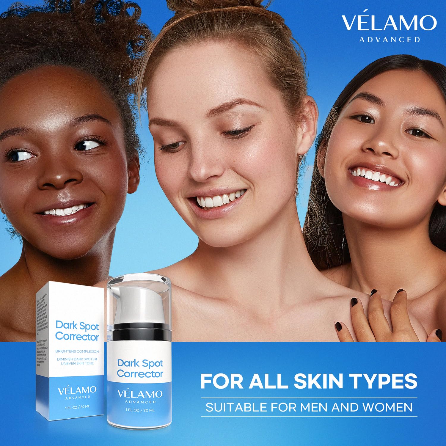 VELAMO ADVANCED Dark Spot Remover for Face and Body: Dark Spot Corrector Serum - Freckle/Melasma/Sun Spot/Age Spot/Brown Spot Remover 1 FL OZ/30mL - Image 8