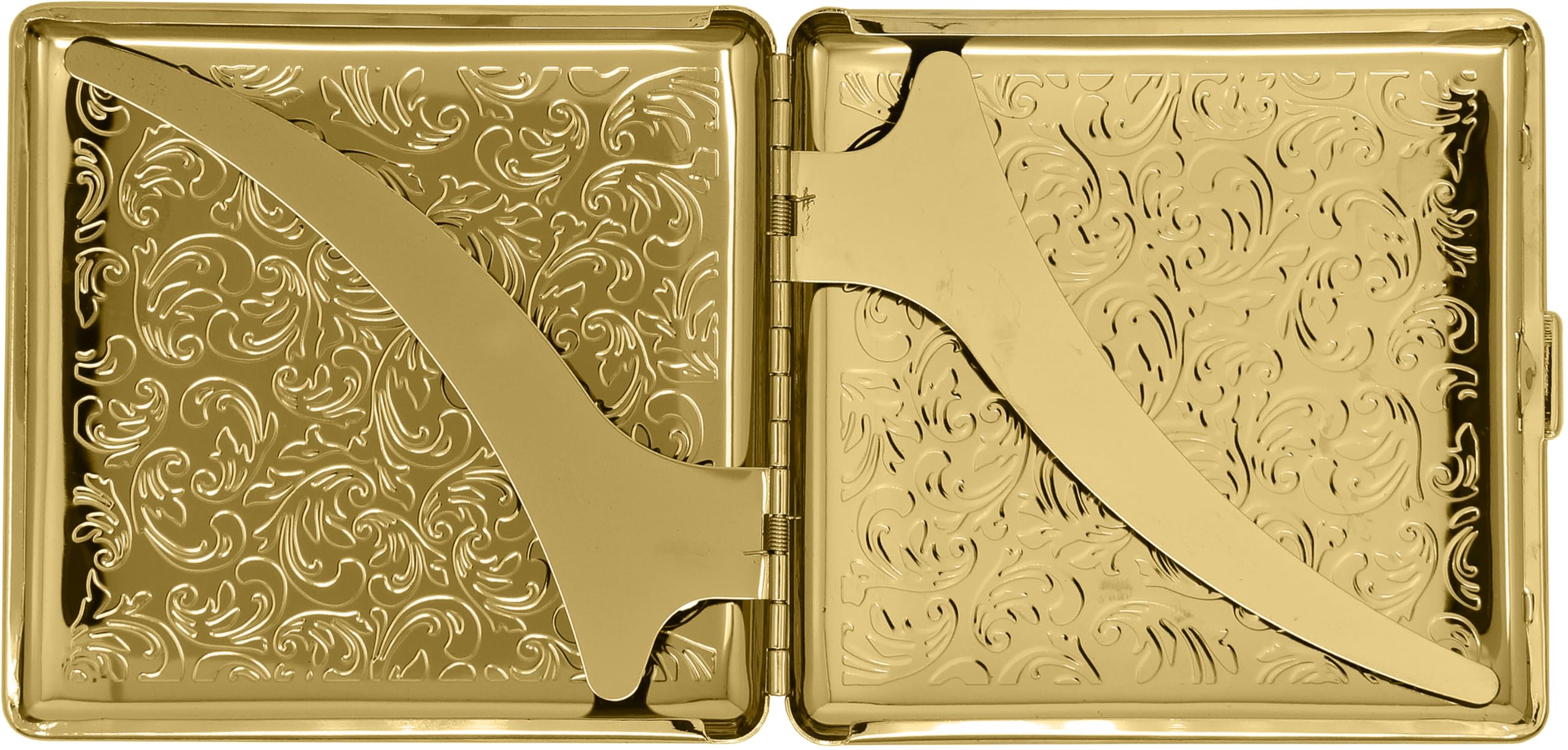 gold plated cigarette case Amazon.com: Set of 2 Metal-Plated King Size Cigarette Case & Stash Box (Gold  Victorian Print) : Health & Household