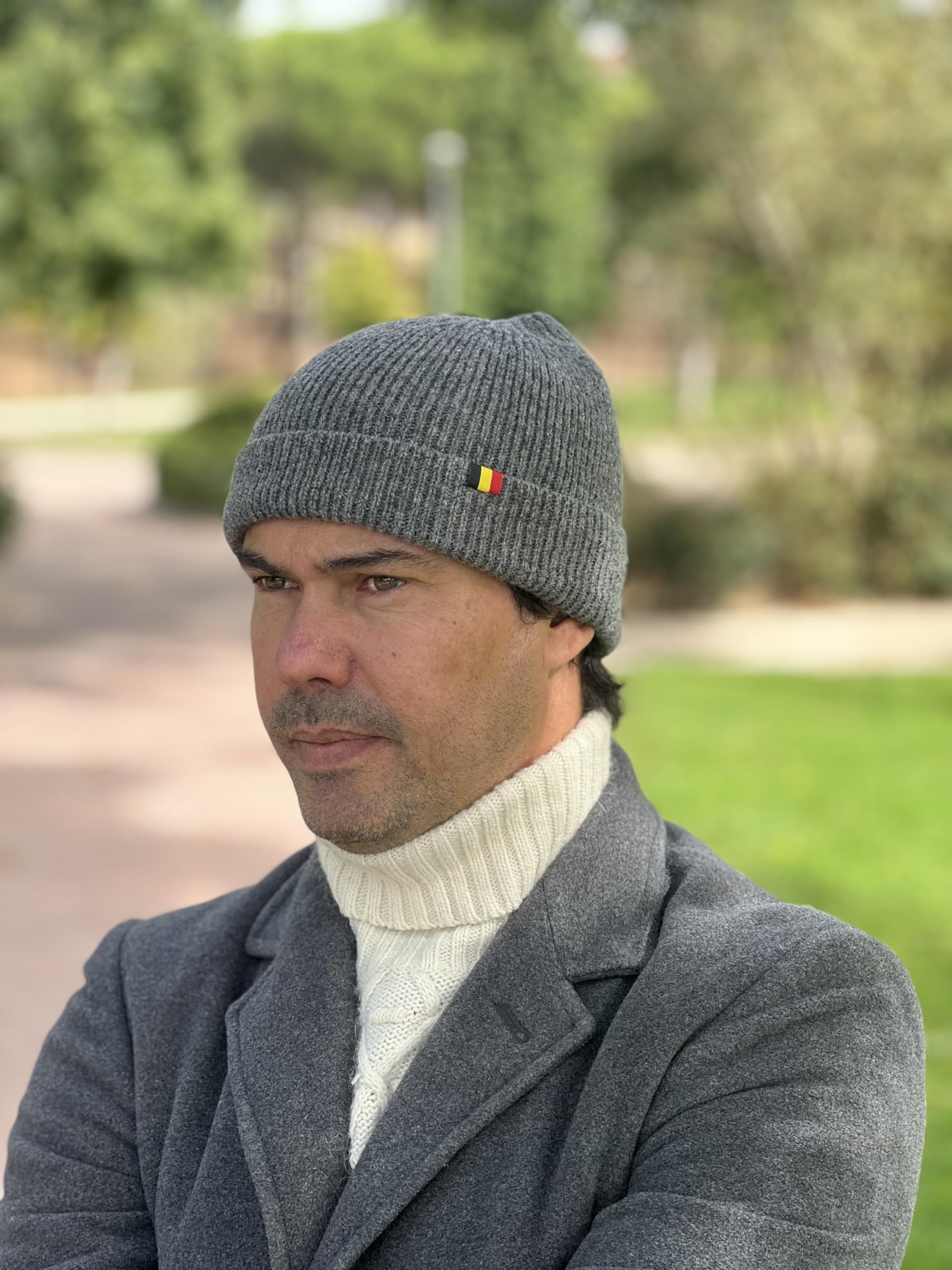 Patriia Bonnet 100% mérinos. Drapeau Belge. Fabrication Artisanale. Fait Main. Bonnet en Laine pour Homme. Bonnet en Laine pour Femme. Bonnet en Tricot