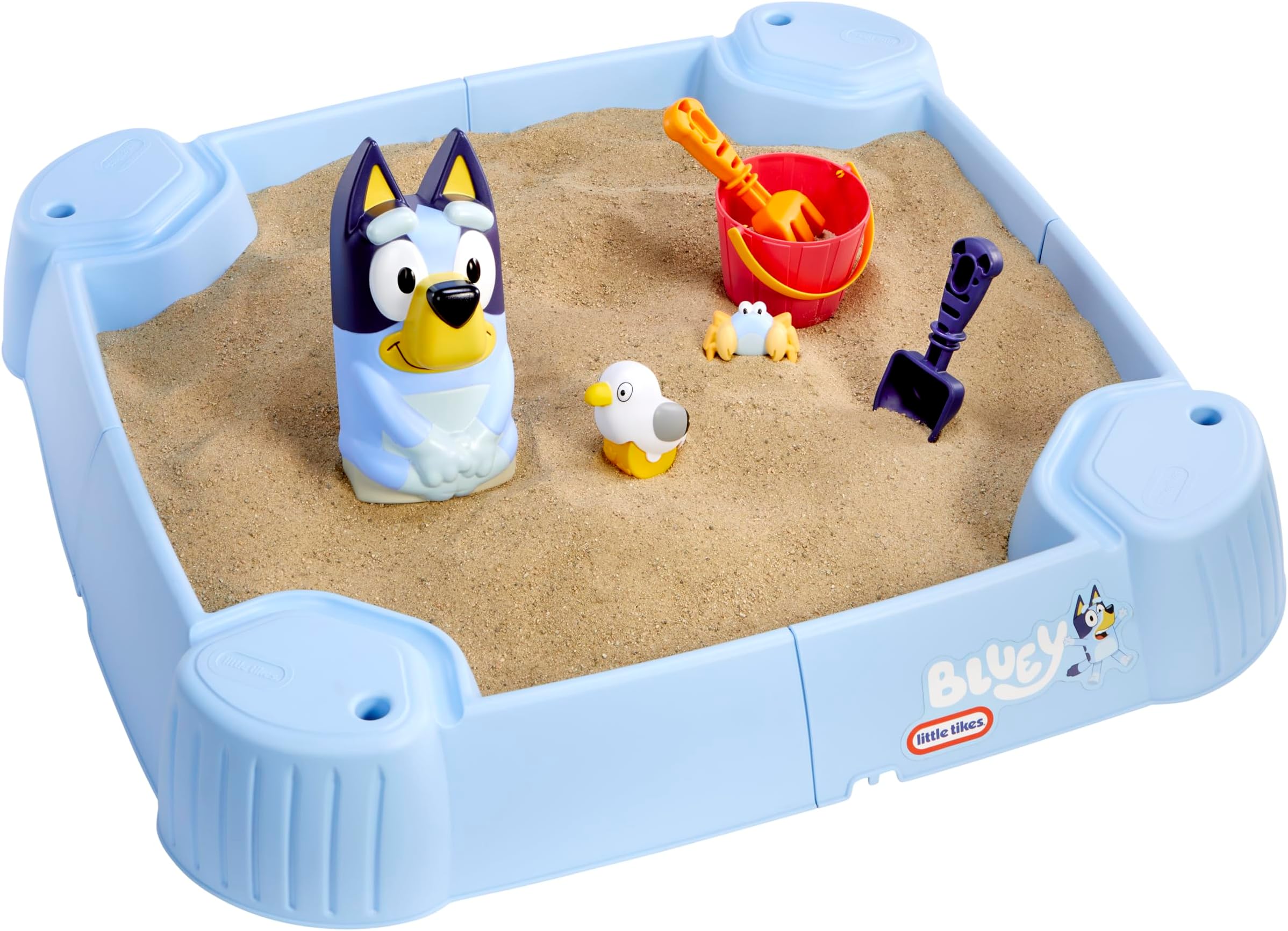 Bluey Beach Day Sand Box with 6 Accessories, Bluey Active Play, for Boys and Girls Ages 1-6 Years