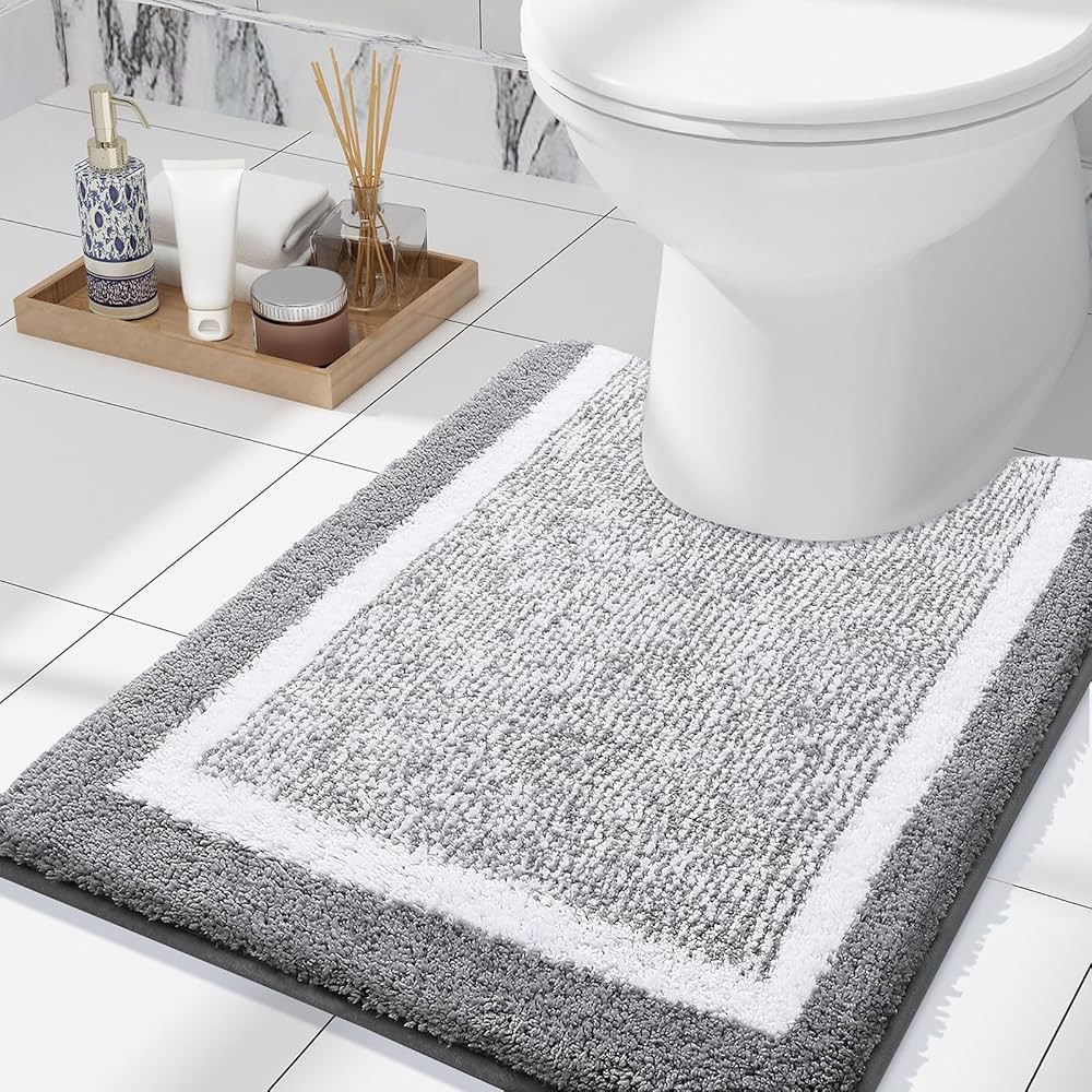 how to clean a white bathroom rug