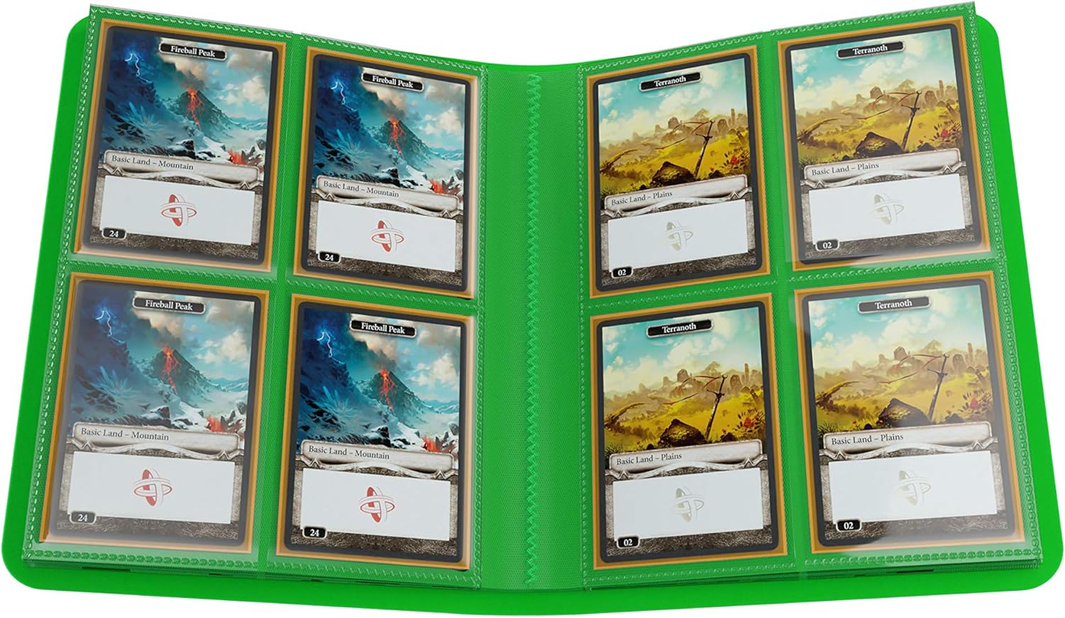 Casual Album 8-Pocket | Organize Standard and Japanese Size Collectible Cards | Premium Card Game Protector | Holds up to 160 Cards | Ideal for Playset Collections | Green Color | Made by Gamegenic