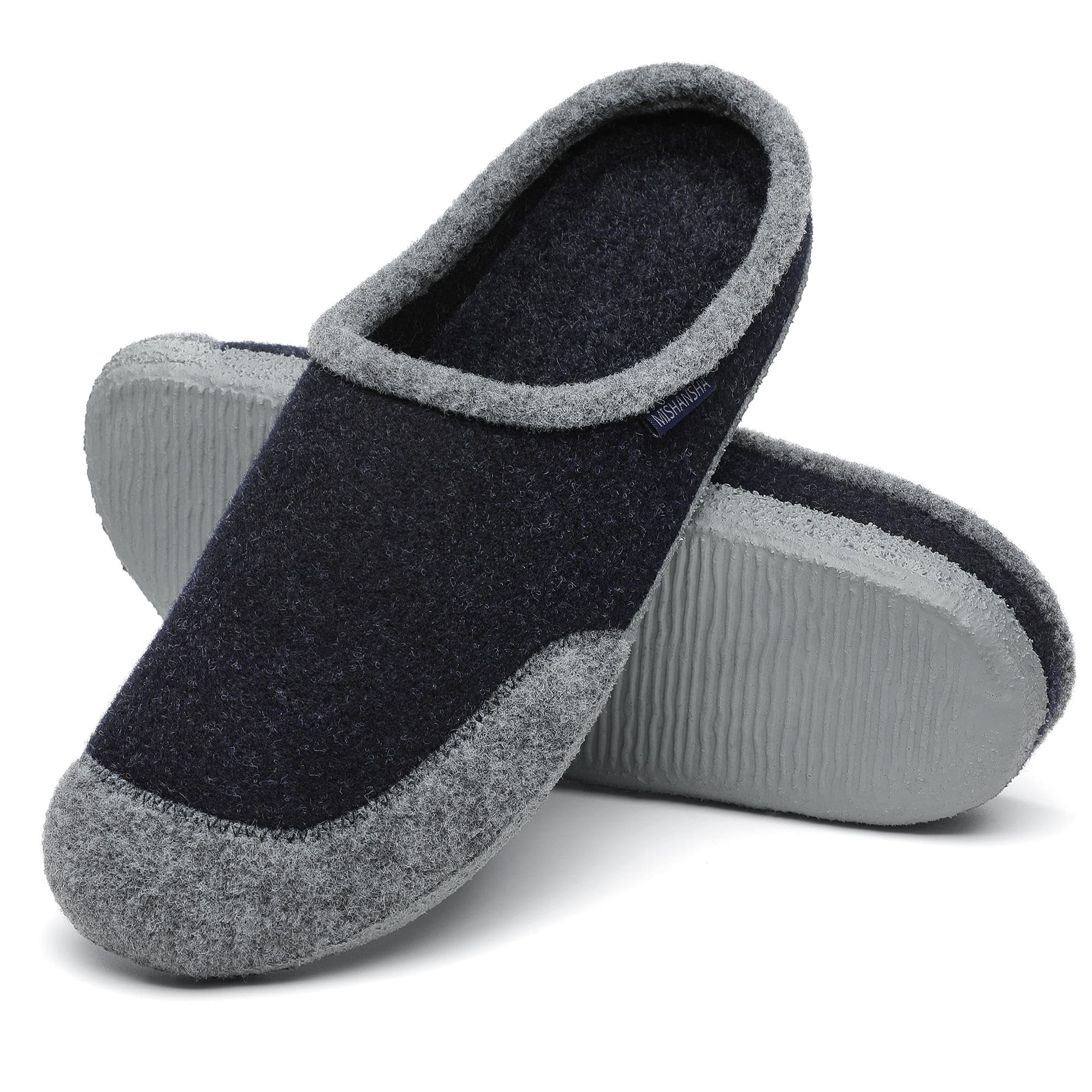 Mishansha Pantofole Feltro Invernali Ciabatte Casa Comode Scarpe da Casa per Uomo Donna Gr.36-48
