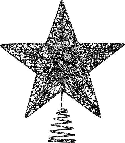 URATOT Decoración de árbol de Navidad con purpurina de metal para decoración del hogar