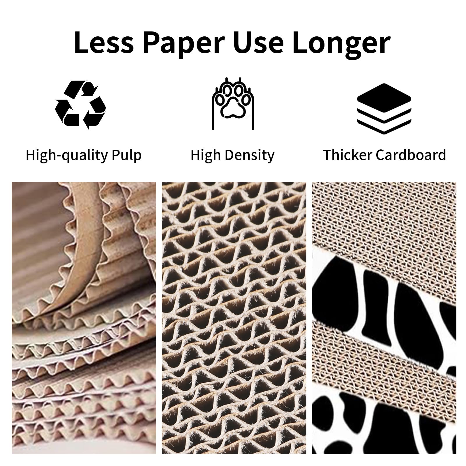 FUKUMARU Graffiatri per gatti, 3 pezzi, reversibili per gatti ¨C Grattacielo ondulato per gatti piccoli, medi e grandi, pigri