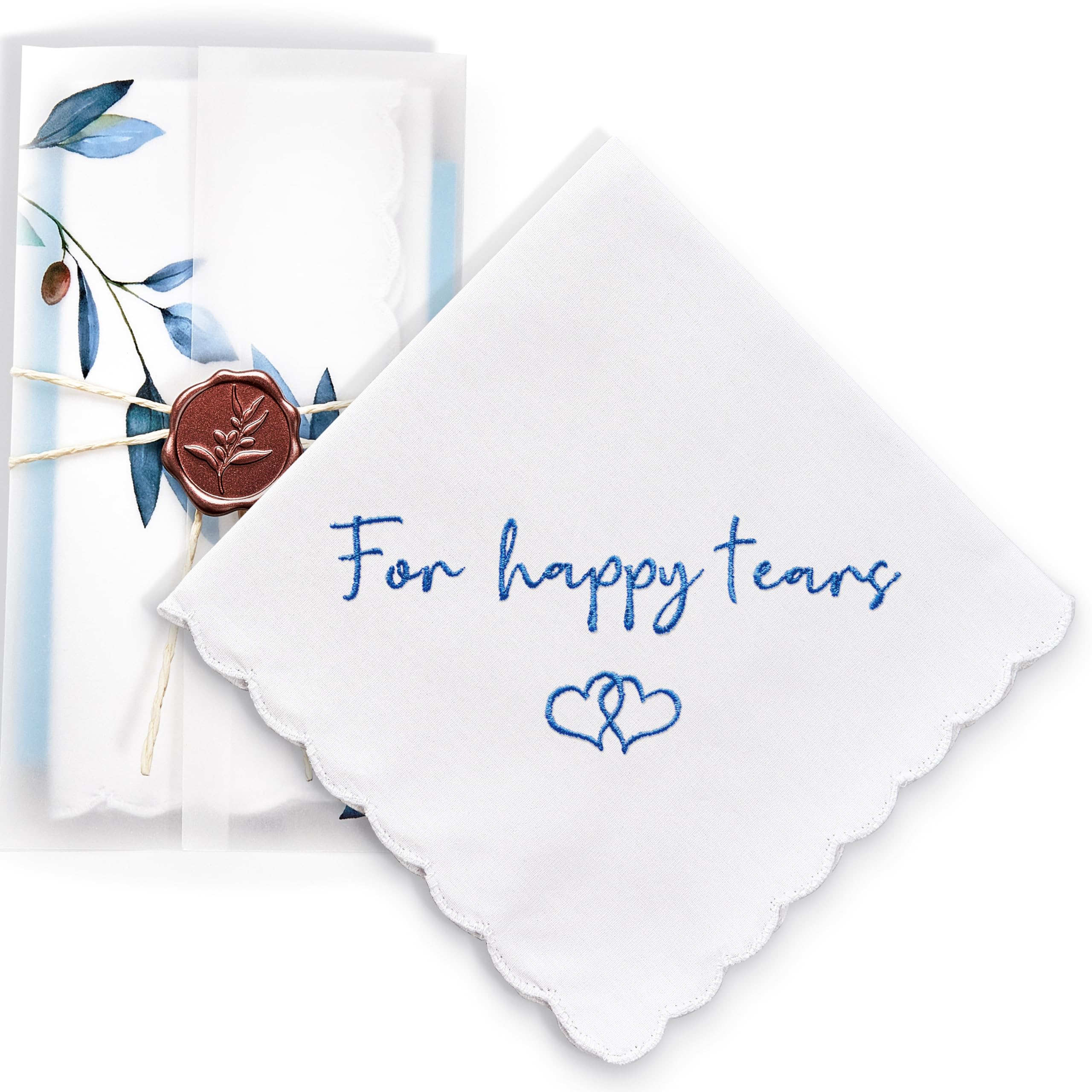 Wedding Handkerchief, Something Blue for Bride, Mother of the Bride Gifts