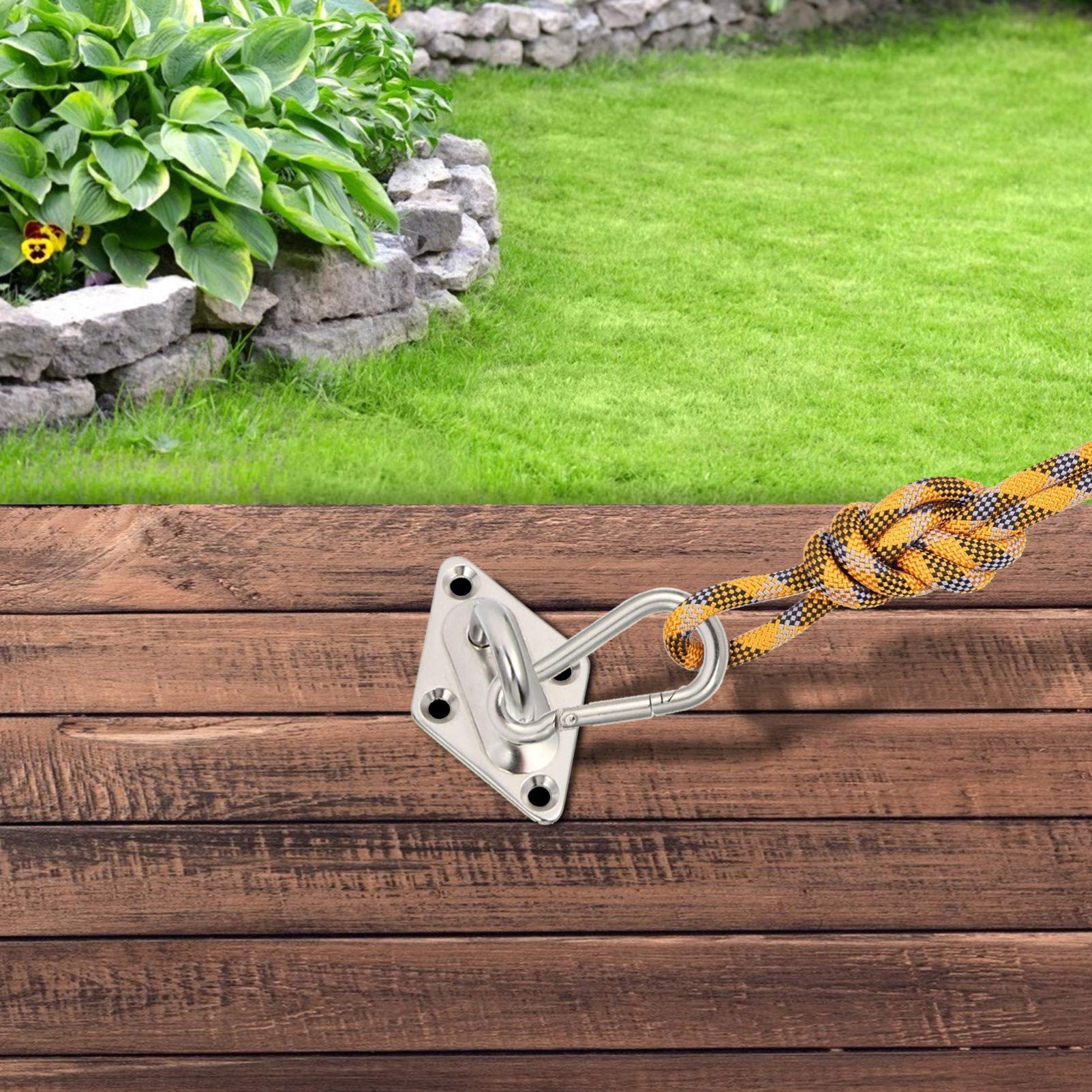 BESPORTBLE Stainless Steel Rigging Stainless Steel Sun Shade Sail Hardware Kit & Mounting Tool Awning Hook Canopy Hardware Kit Sunshade Mounting Kit Hook Tool Camping Fixed Buckle