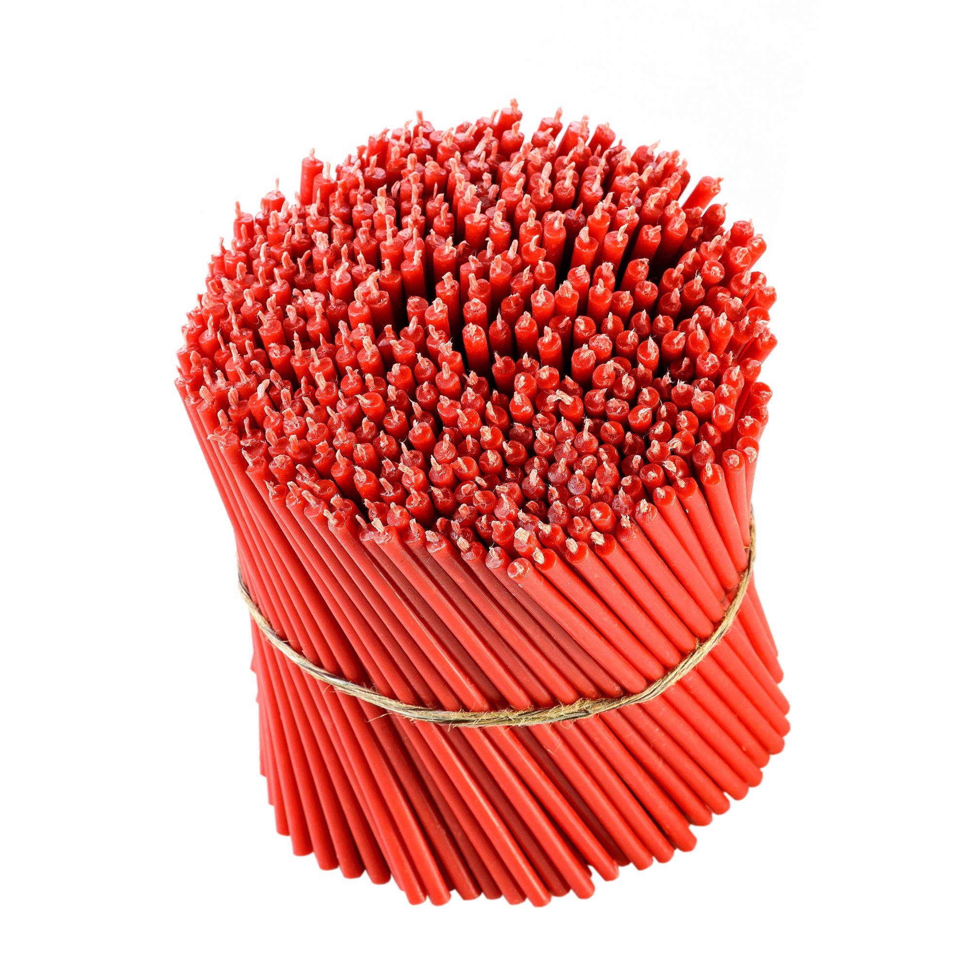 Bougies Rituelles Cire D'Abeille Danilovo Rouges – 50 Pièces Orthodoxes 16cm