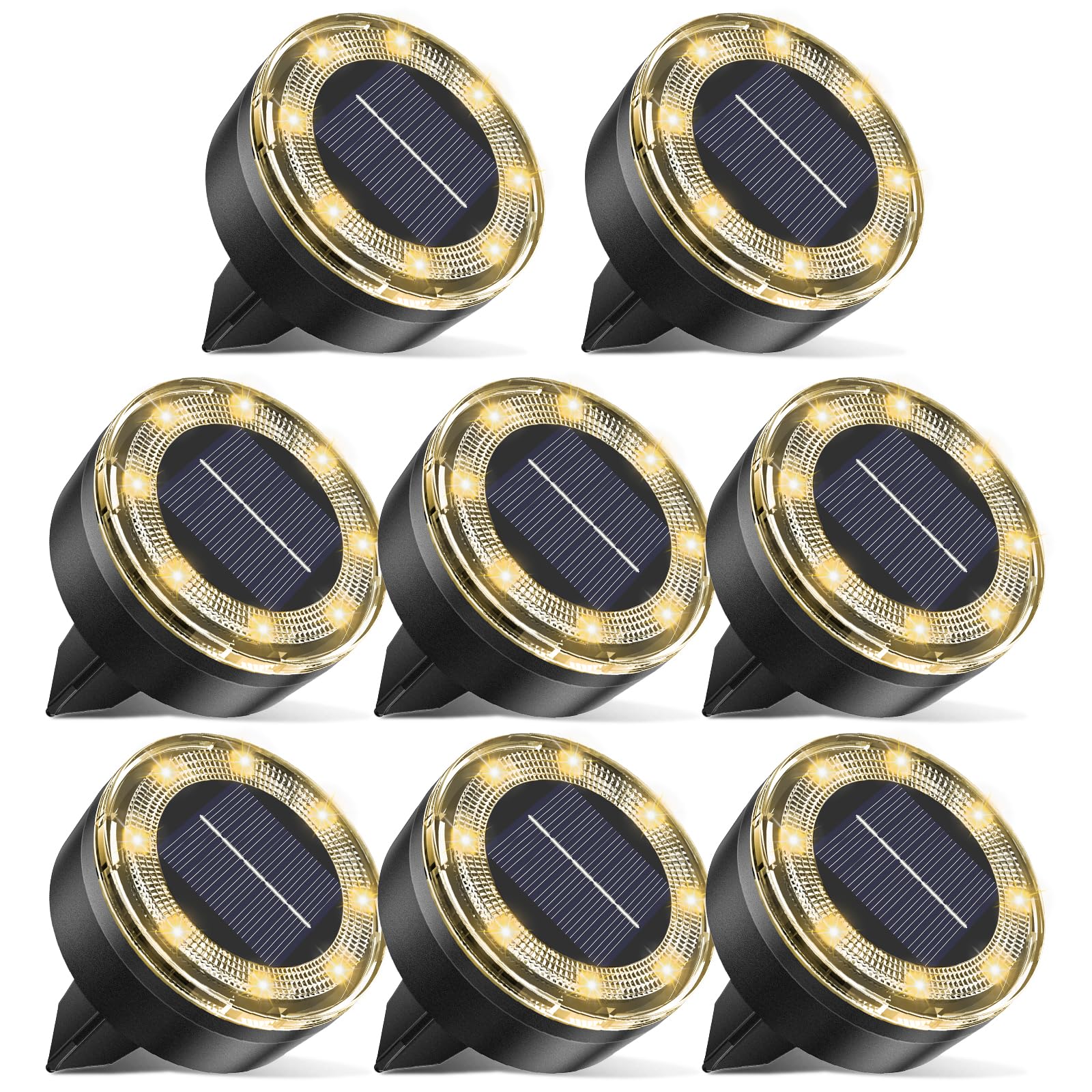 vighep Mini Outdoor Solar Lights 8 Pack