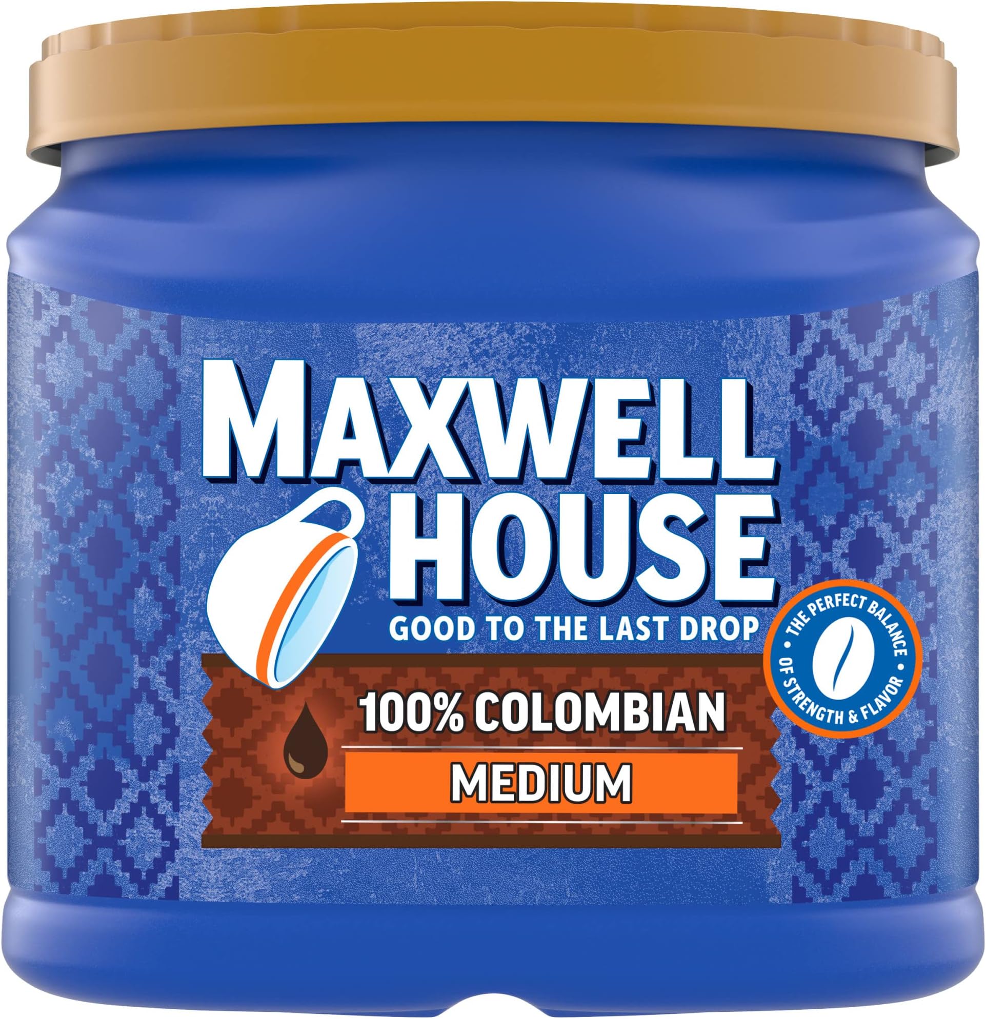 Maxwell House 100% Colombian Medium Roast Ground Coffee (24.5 oz Canister)