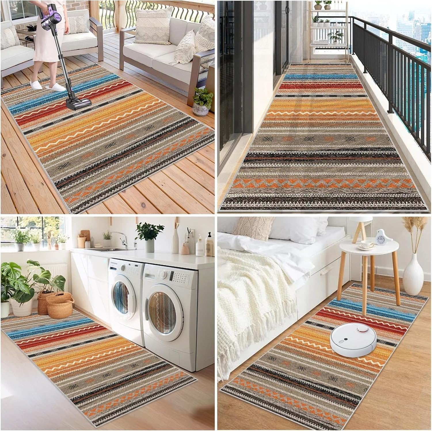 Alfombra Corredera Lavable Antideslizante Absorbente, 434-a, 90 x 300 cm