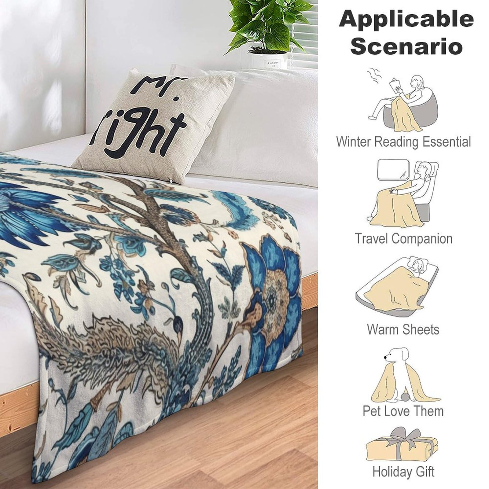 QUGRL Couverture en flanelle douce et confortable pour QUGRL Couverture en flanelle douce et confortable pour