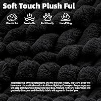 Vista 5 de Sofá tumbona extragrande de 67 pulgadas para interiores, sofá negro sin montaje, moderno sofá cama de pana con 3 almohadas suaves, sofá cama sin