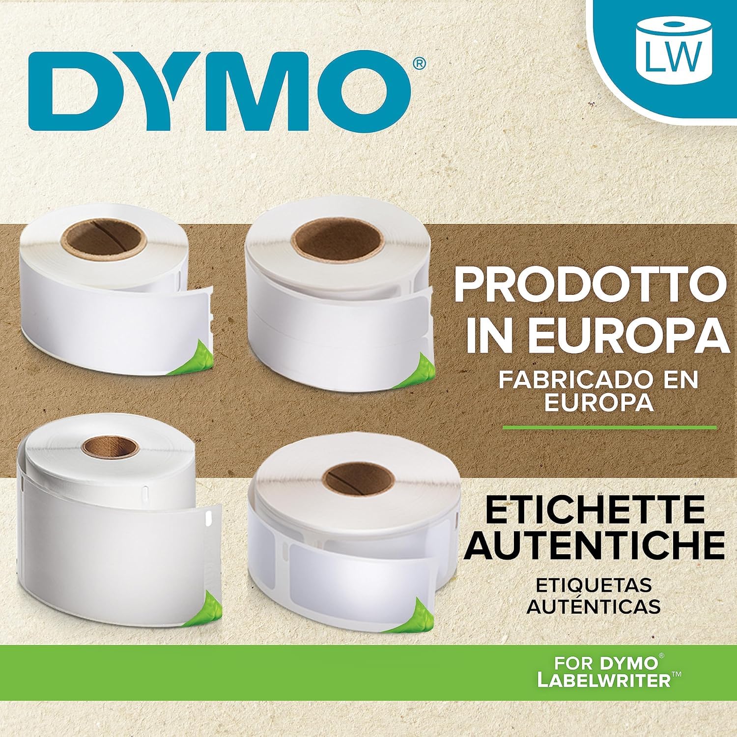 Oryginalne wydajne etykiety wysyłkowe DYMO LabelWriter | Etykiety DYMO do drukarek etykiet LabelWriter (59 mm x 102 mm) | 2 rolki po 575 etykiet (1150 etykiet wysyłkowych)