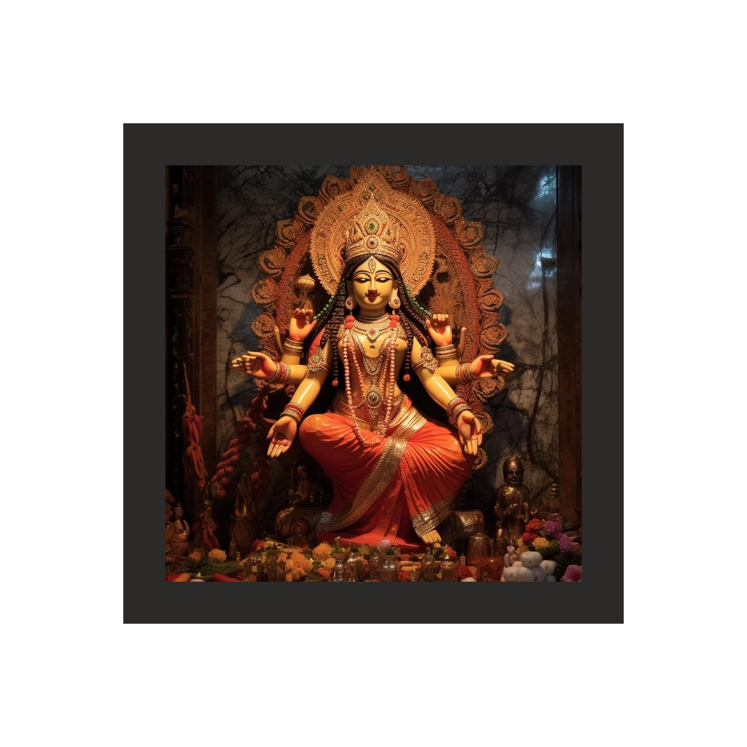 Majestic Maa Durga Wall Art