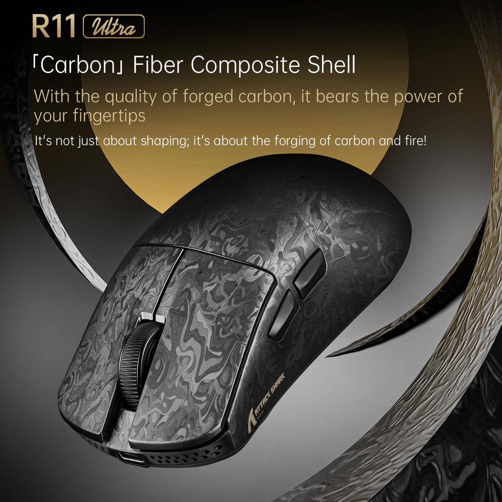 Amazon.com: ATTACK SHARK R11 Ultra 8K Carbon Fiber Wireless Gaming