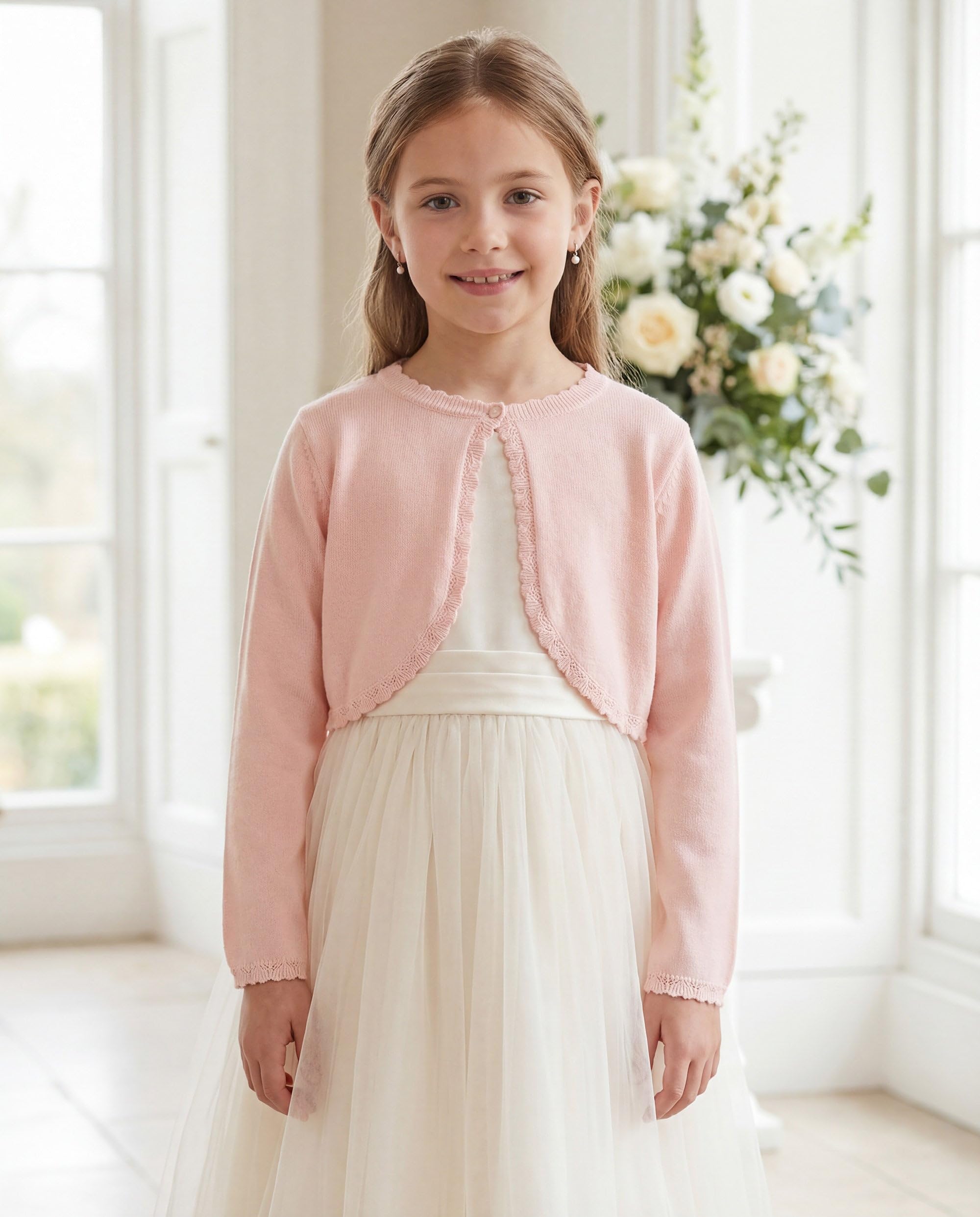 BlackButterfly Boléro tricoté à Manches Longues pour Fille Enfant