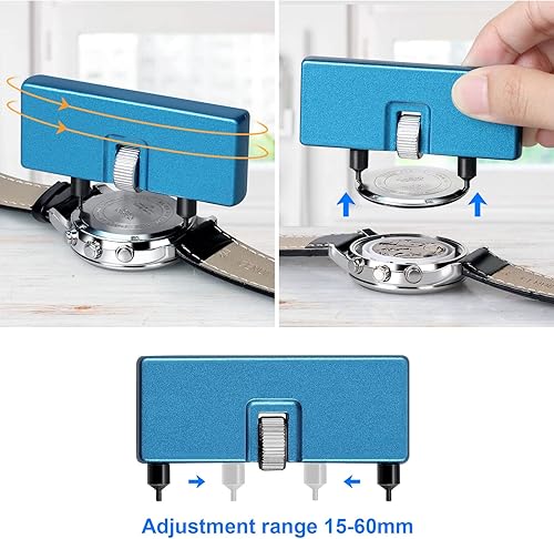 Vista 5 de Watch Battery Replacement Kit, Watch Back Remover for Rotate Open Watch Cover, Watch Opening Tool, Watch Strap Removal, Watch Case Opener with