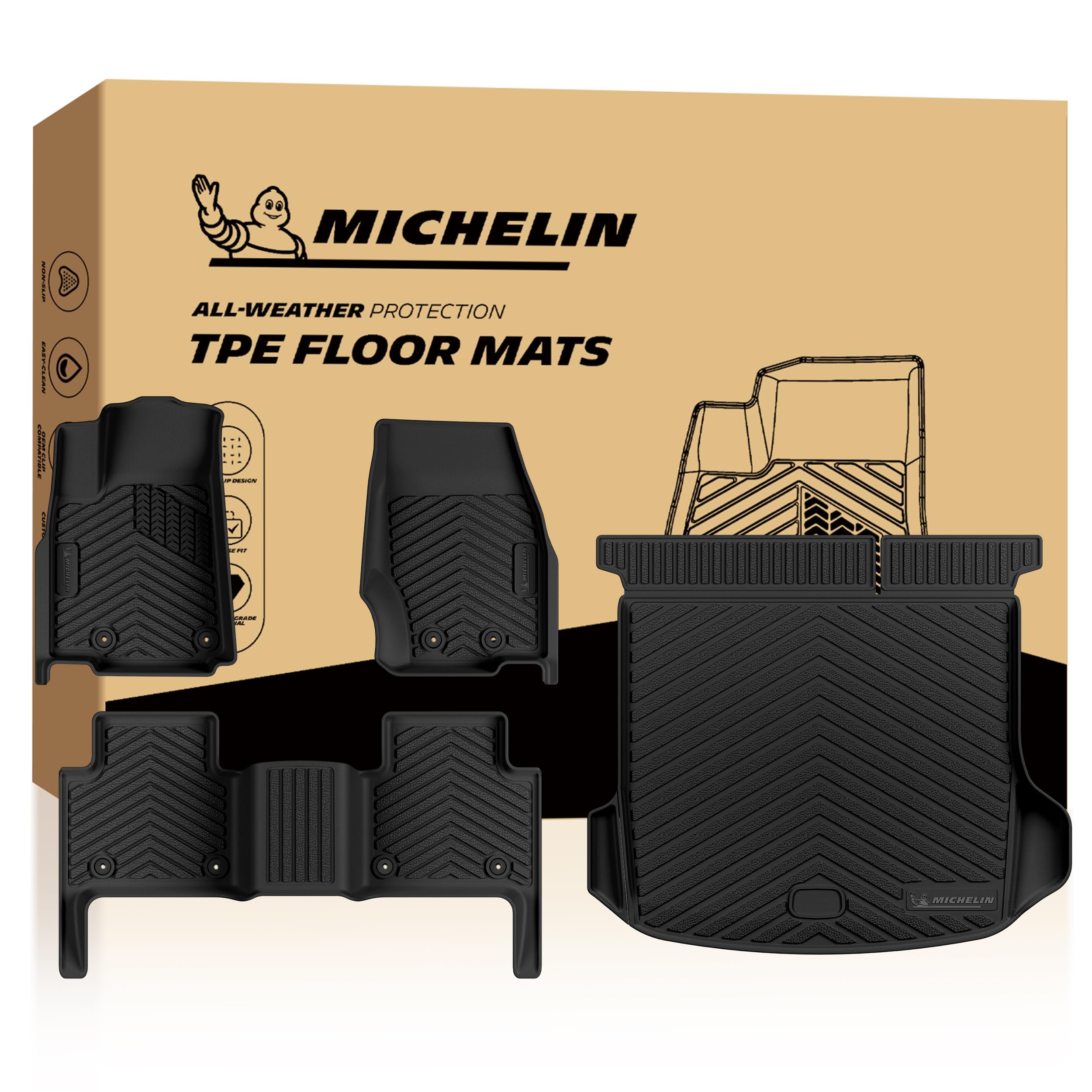 Michelin Vehicle Mats for 2022-2026 Jeep Grand Cherokee WL (4 Piece)