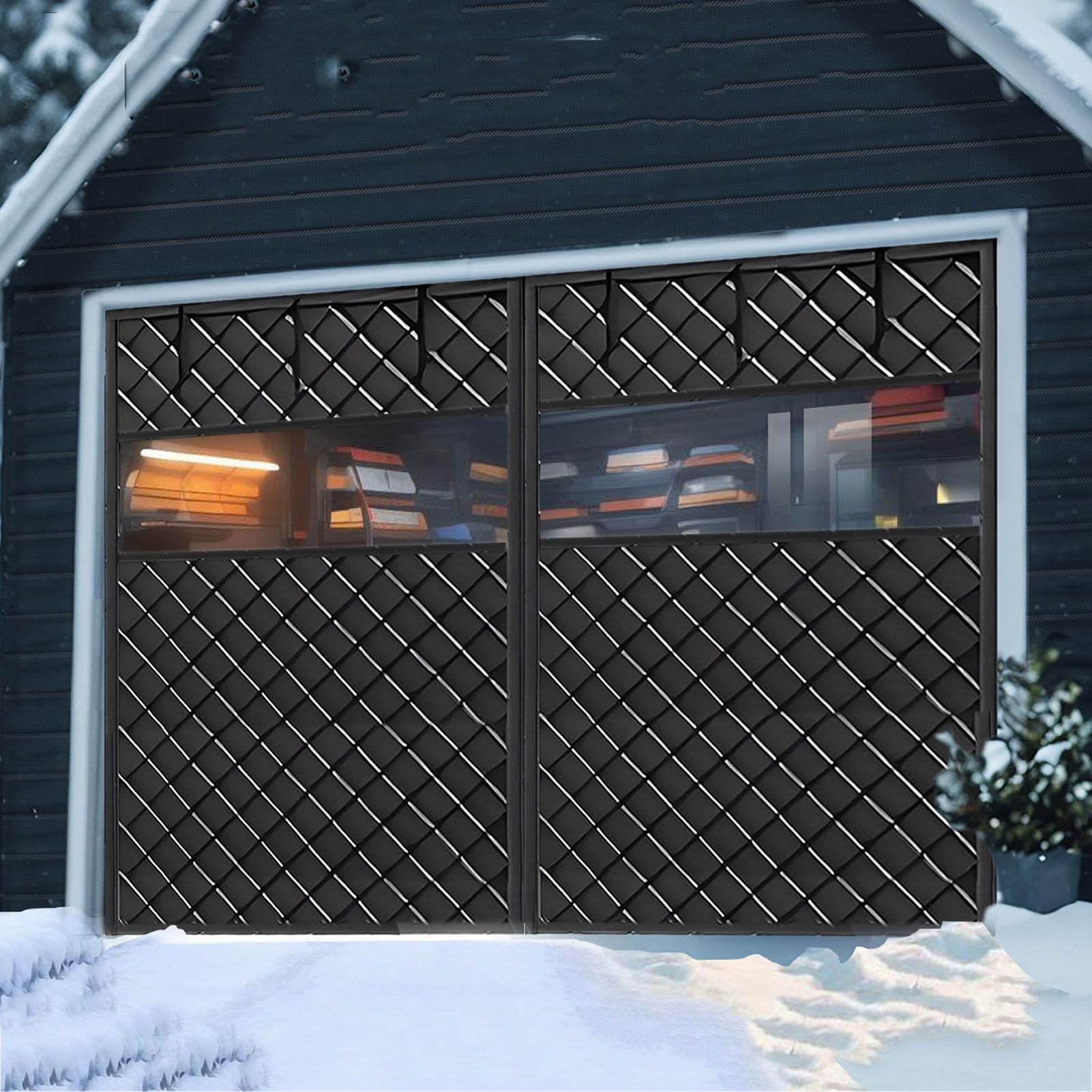 Porte magnétique thermique isolante et insonorisante pour économie d'énergie en hiver