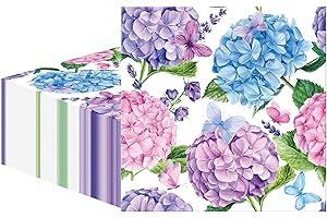 50 PCS Stunning Hydrangea Flower Napkins, Elevate Your Gatherings