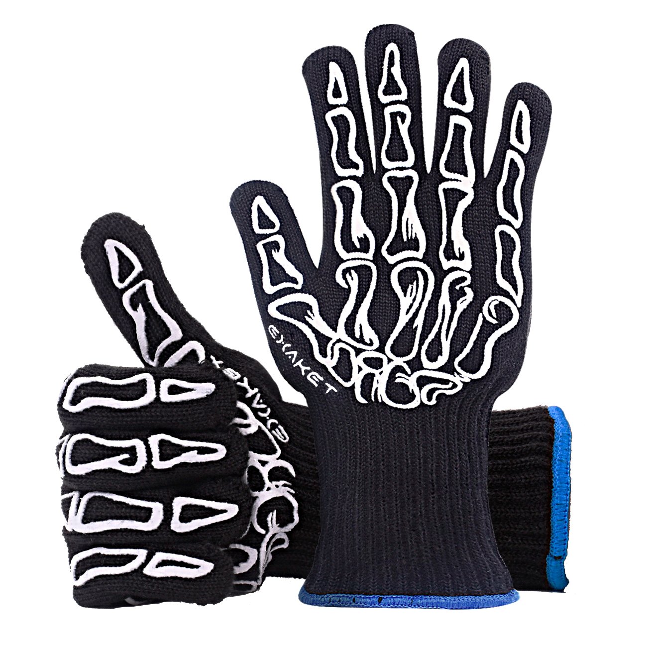 Extreme Heat Resistant Gloves - Protection Up to 932oF(500°C) - Special Designed for Oven Grilling BBQ Cooking Camping Baking - 5'' Forearm Protect Pot Holders Grill Gloves, Oven Mitts