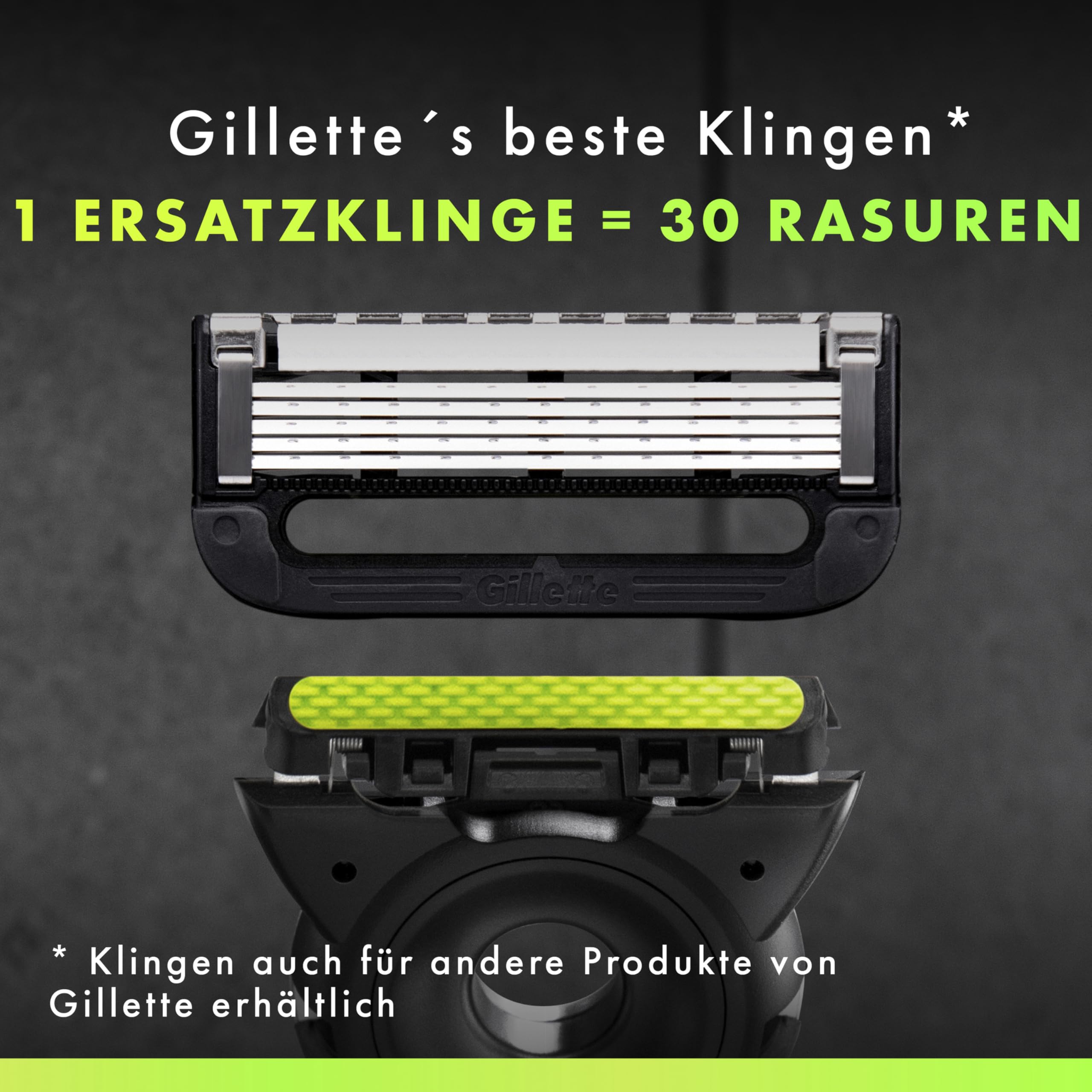Gillette Labs Rasierer Herren Nass, UEFA Champions League Special Edition — Inkl. 1 Nassrasierer, 1 Ersatzklinge, 1 Handstück mit Wandhalterung für Einfache Lagerung und Rasiergel 198ml