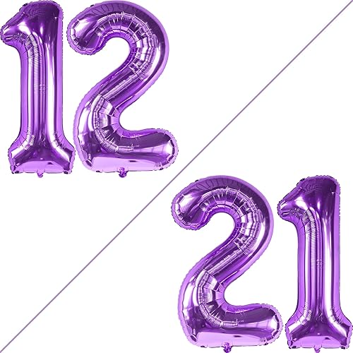 Vista 54 de KatchOn, Globo verde oscuro del número 12, 40 pulgadas, globos verdes del número 12 para decoraciones de cumpleaños de 12