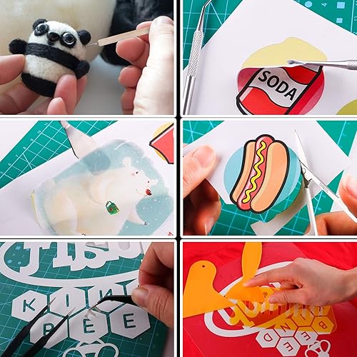 Miniatura 6 de 30 herramientas de precisión para deshierbar vinilo, corte de trabajos artísticos, pasatiempos, álbumes de recortes, costura.