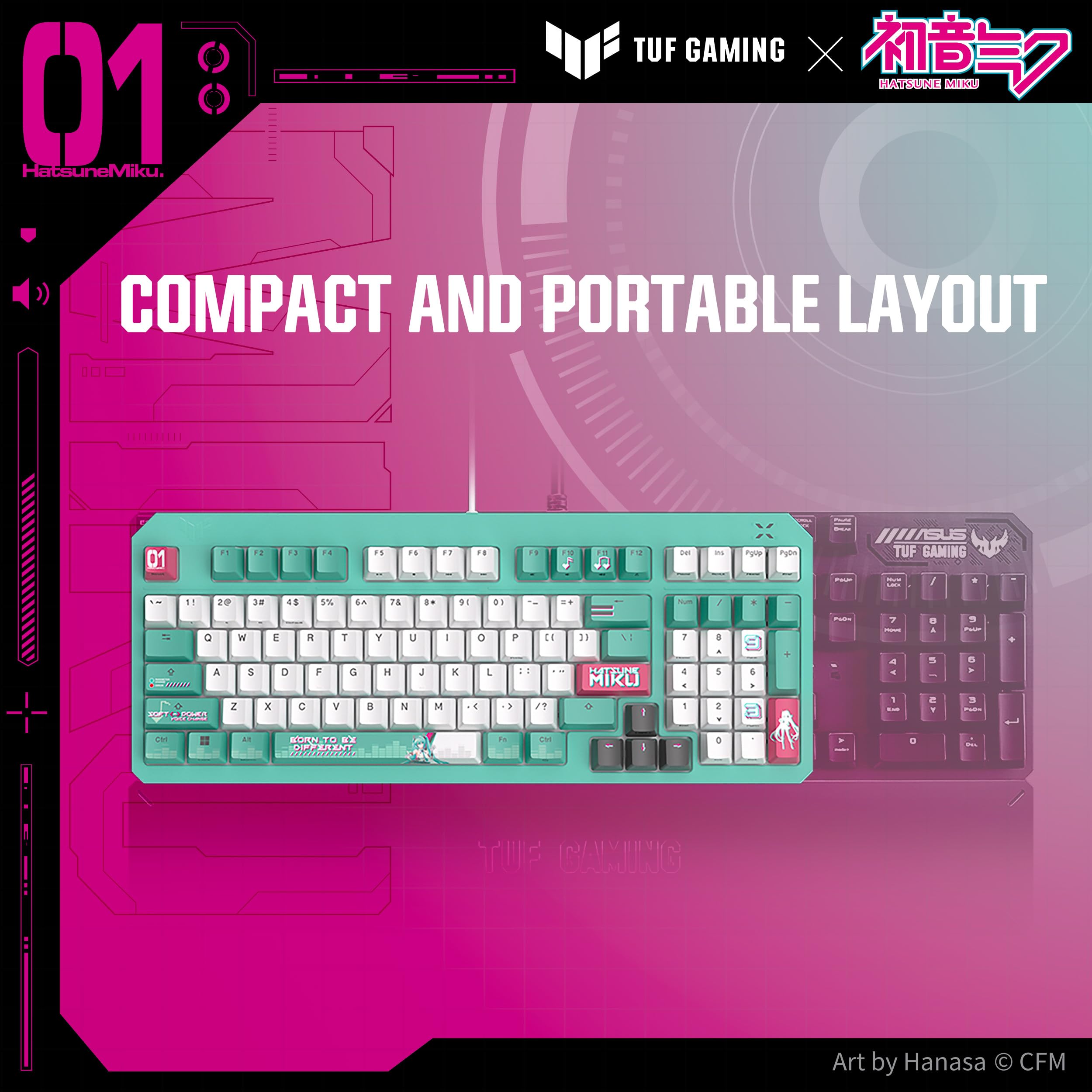 ASUS TUF Gaming K3 Gen II 初音ミク RGBキーボード Amazon | ASUS TUF Gaming K3 Gen II 初音ミク エディション