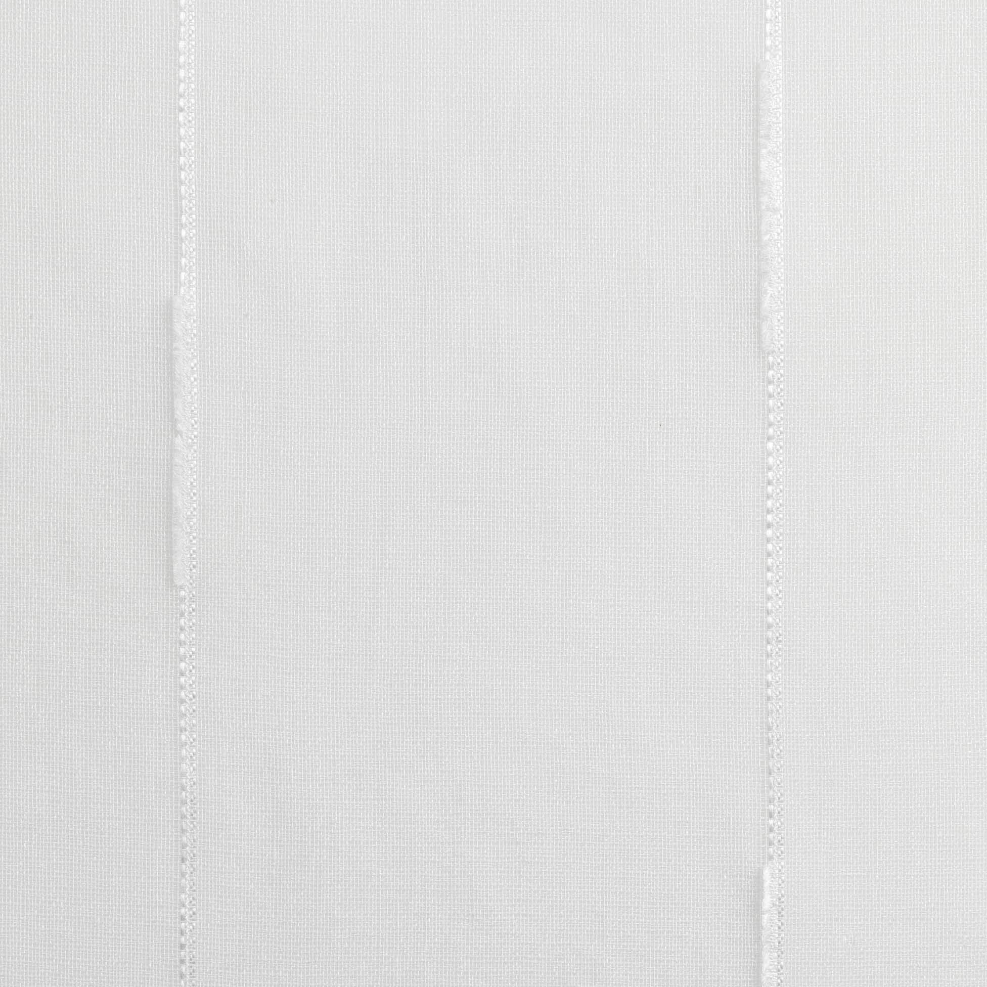 Douceur d'intérieur, Coppia di Tende con Passanti (2 x 90 x 120 cm), Linahe Bianco, Vela sabbiata con Fili di ciniglia