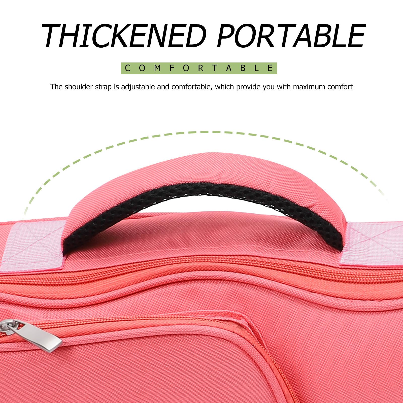 Estuche Portátil para Ukelele 26/27 Pulgadas Rosa Acolchado