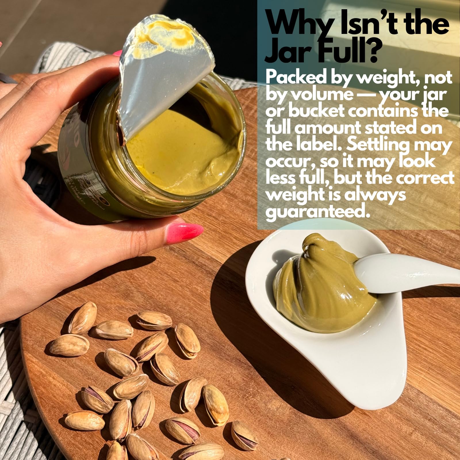 Jatisse Pistachio Cream 17 6oz 30 Antep Pistachio Butter Spread No Palm Oil Sweet Natural Cream for Dubai — view 5