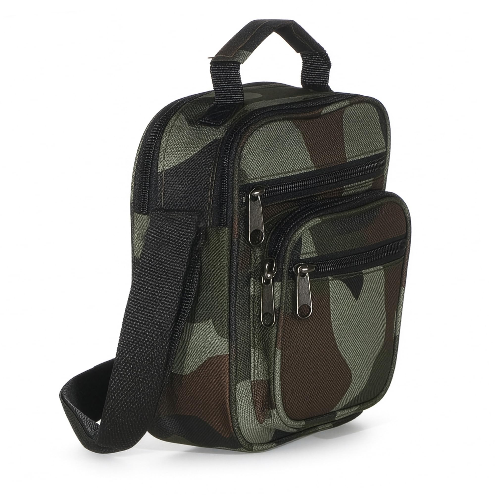 Herren Umhängetasche Messenger Bag Schultertasche 6 Fächer Polyester klein Camouflage Arbeit Freizeit Sport Crossbody Tasche Reise Dokumententasche Kuriertasche Flugtasche Männer