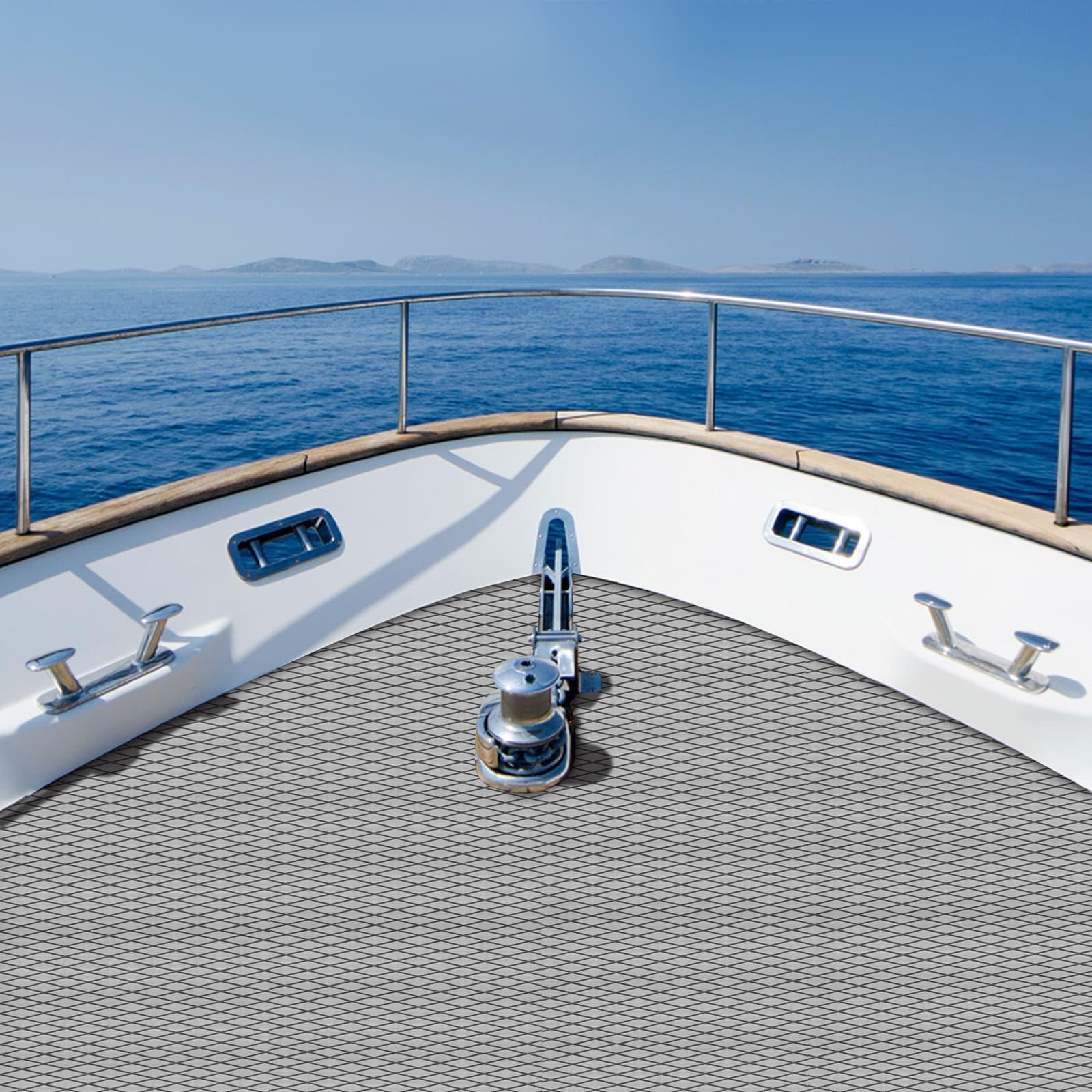 Tapis de Sol Antidérapant en Mousse EVA pour Bateau, Revêtement de Sol Autocollant, Imperméable et Résistant aux Taches, 239 x 89 cm