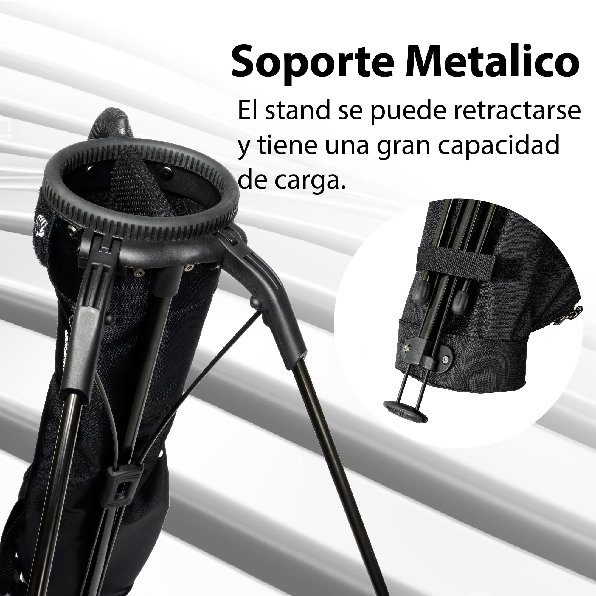 Gogogo Sport Vpro Bolsa de Golf Portátil con Correa & Tripode, Pequeña Bolsa de Golf Ligera, Negra Roja
