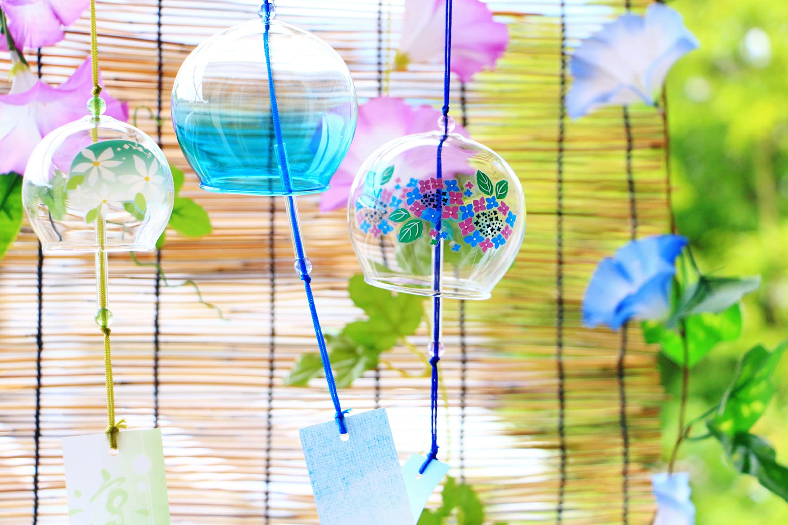 Amazon.co.jp: ND タペストリー あさがお 風鈴 花 夏 フラワー 植物