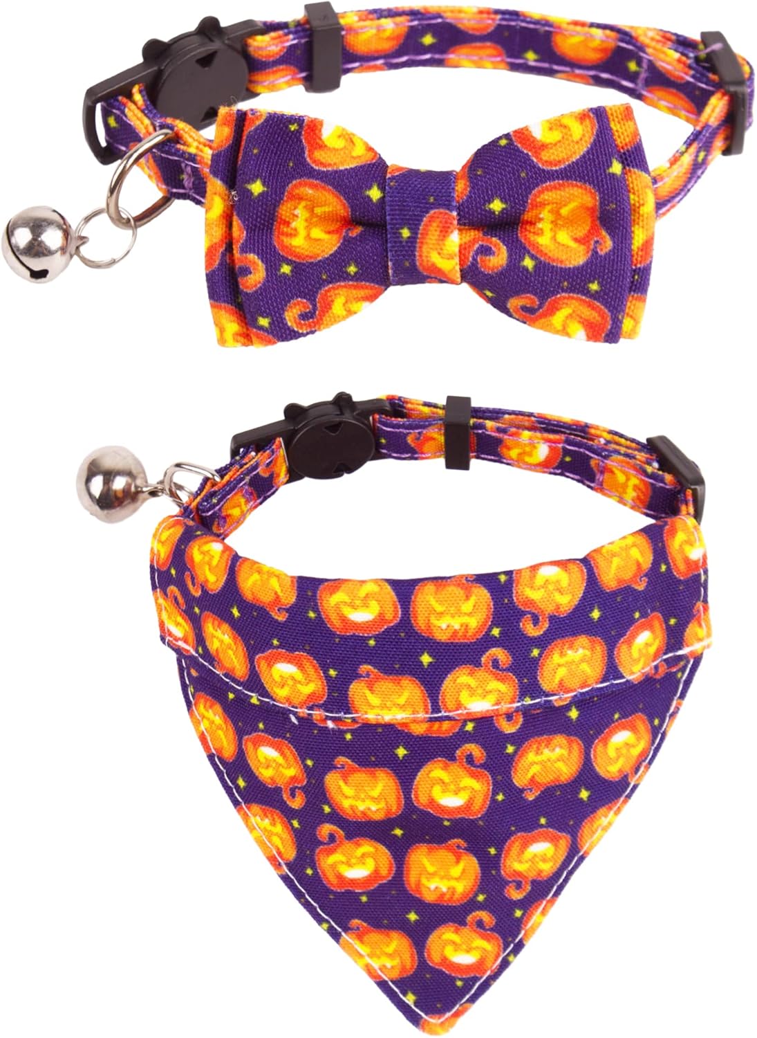 Pet Supplies ADOGGYGO Halloween Cat Collar Breakaway with Removable