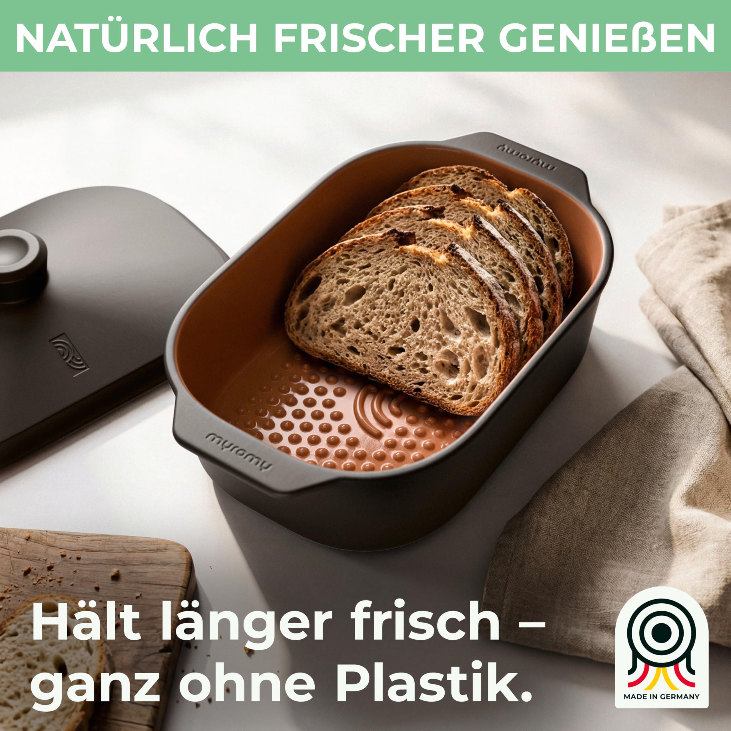 myromy Brot-Frische-Topf Keramik-Brottopf 6 L Küche, Haushalt & Wohnen