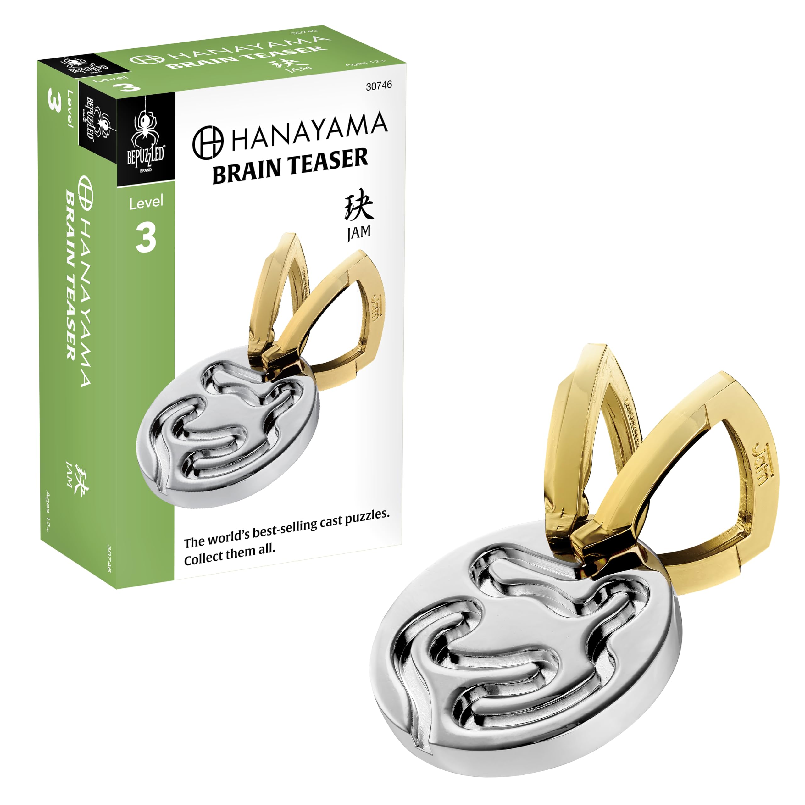 花子3点セット&パメKEY付 Amazon.com: Hanayama Jam Cast Metal Brain Teaser Puzzle, Level 3