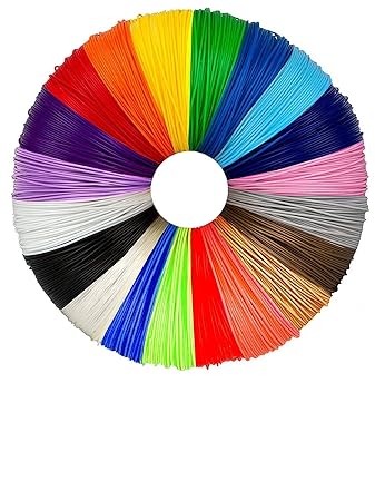 Creative Multicolored PLA Filament 1.75mm Thick 10 Meter Length of Each Color for 3D Pen & Printer (50)