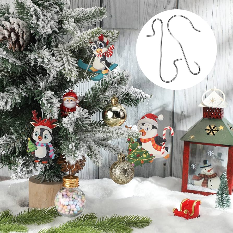 Amazon.co.jp: 200個 クリスマスオーナメントフック クリスマス