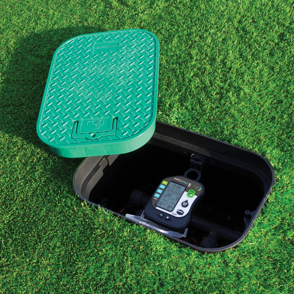 Rain Amico Pro Centralina Irrigazione da Pozzetto, Display LCD, Programmazione 3 Fasi, Alimentazione a Batteria, Controller per Giardino, Impermeabile, 1-4 Zone (1 zona)
