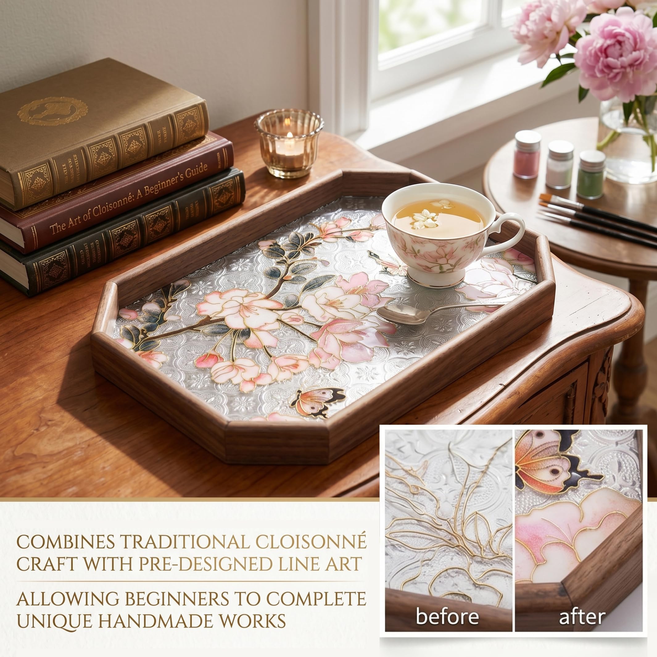 Tapallmy Kit Cloisonne per principianti, guide facili da seguire per nuovi artigiani per regali fai-da-te