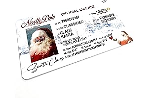 Santa ID | Official Claus Driver's License | Perfect Christmas Stocking Stuffer (5 Pack)